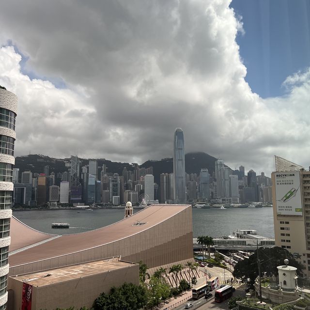 第一次升級至高層半海景房 完全看到維港景色