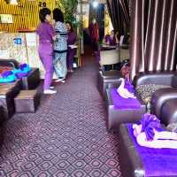 Relaxing at spa and massage shop in town