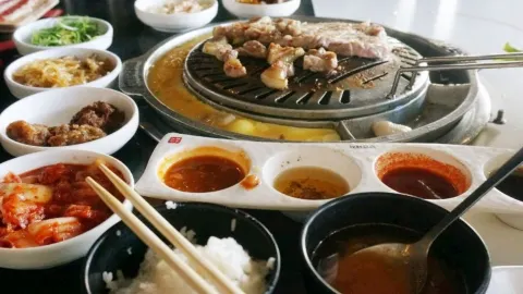 🍖Ресторан Subic - Корейский мясной буфет с розами - Романтическая атмосфера с бабой — traveler post in Субик