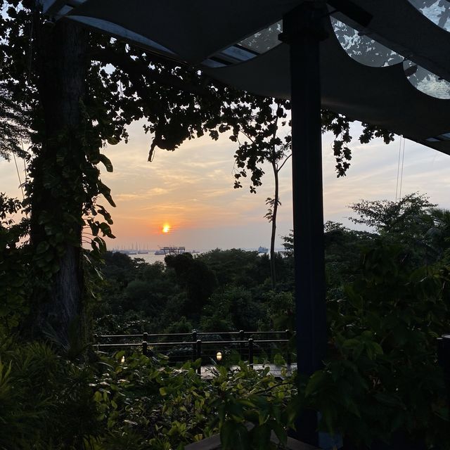 Restaurant with gorgeous sunset