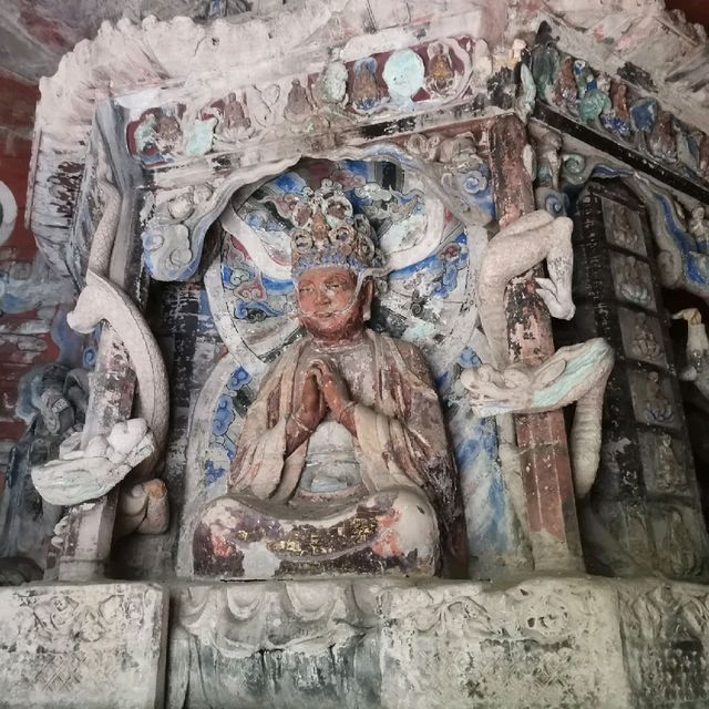 Dazu Rock Carvings on a rainy day