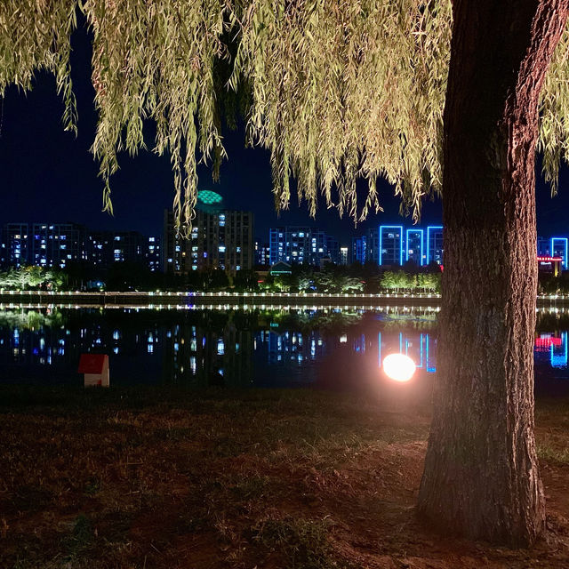 칭다오의 야경맛집, 백사하 운동공원(白沙河运动公园)