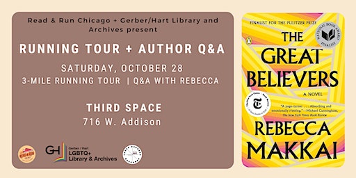 Running Tour + In-Person Q&A with Author Rebecca Makkai | Third Space Chicago, West Addison Street, Chicago, IL, USA