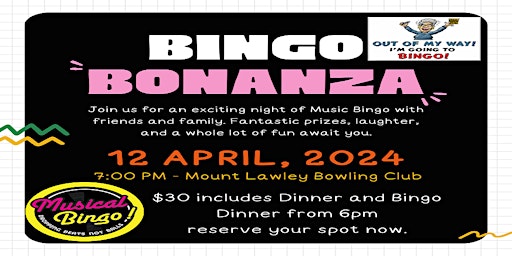 Music Bingo | Mount Lawley Bowling Club
