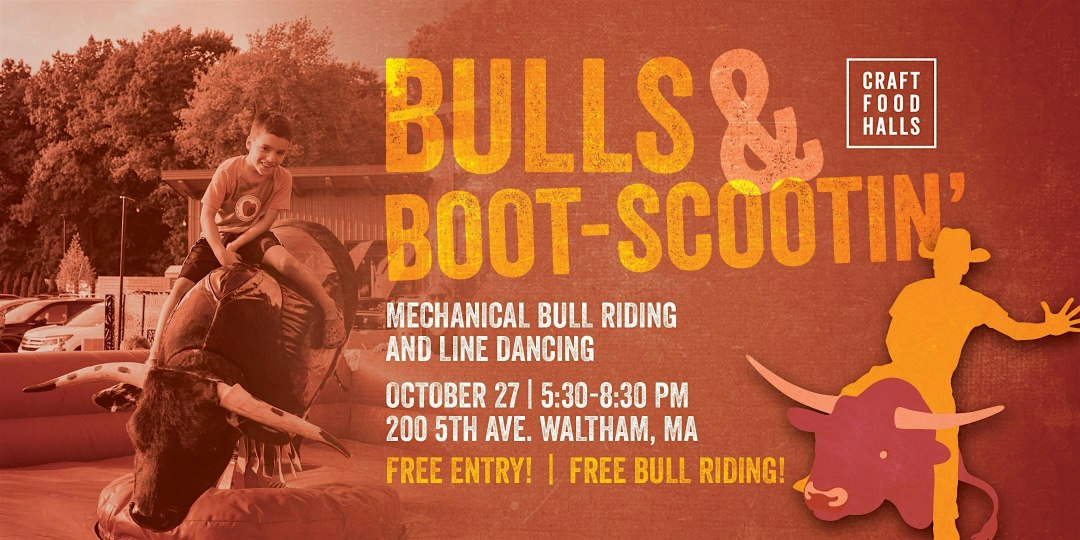 Bulls & Boot-Scootin' - Mechanical Bull Riding and Line Dancing | Craft Food Hall Project - CityPoint