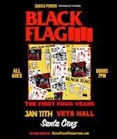BLACK FLAG PERFORMING THE FIRST 4 ALBUMS AT THE VETS HALL IN SANTA CRUZ | Veterans Memorial Building