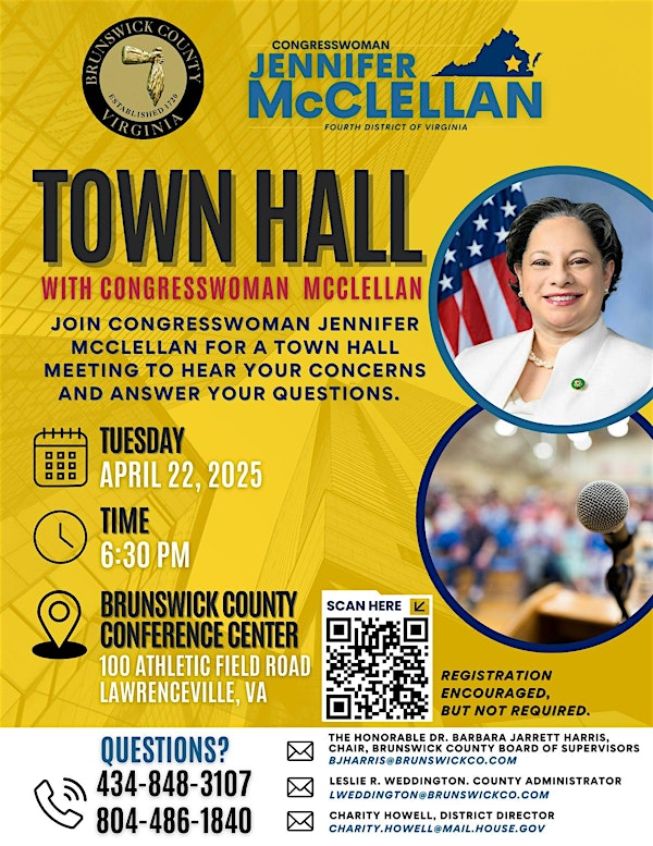 Rep. McClellan Town Hall with Brunswick County | Brunswick County Conference Center
