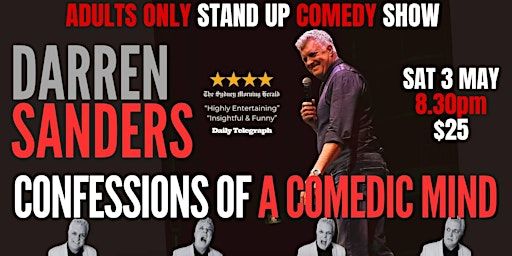 DARREN SANDERS - Confessions of a Comedic Mind at Ourimbah RSL | Ourimbah Lisarow RSL Club
