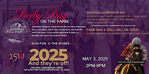 Greenbrier Farms Derby Day 2025 | 225 Sign Pine Rd
