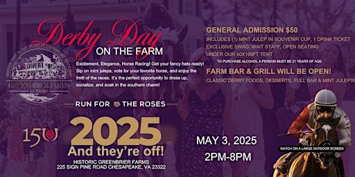 Greenbrier Farms Derby Day 2025 | 225 Sign Pine Rd