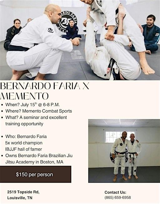 Bernardo Faria Seminar at Memento | 2519 Topside Rd