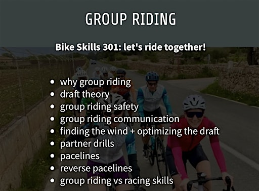 Bike Skills 301 - Pacelines + Group Riding | Woodside Town Hall