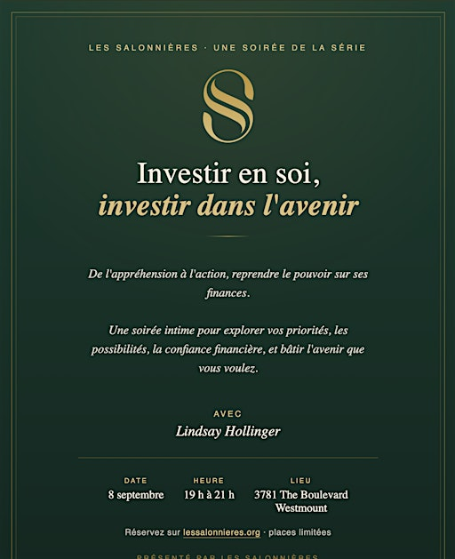 Les Salonnières: Investir en soi, investir dans l'avenir | 3781 The Boulevard