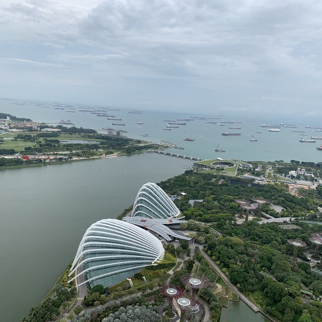 Vantage point of Singapore skyline 