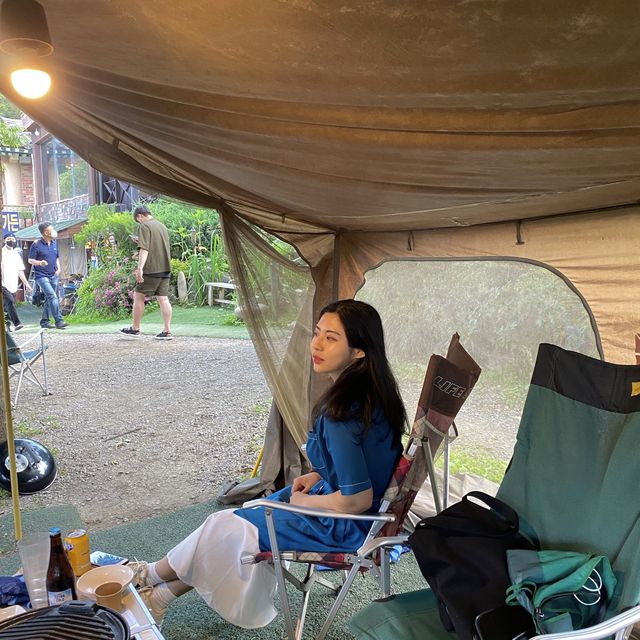 도심속 캠핑🏕소고기부터 마시멜로까지 "여월가든"