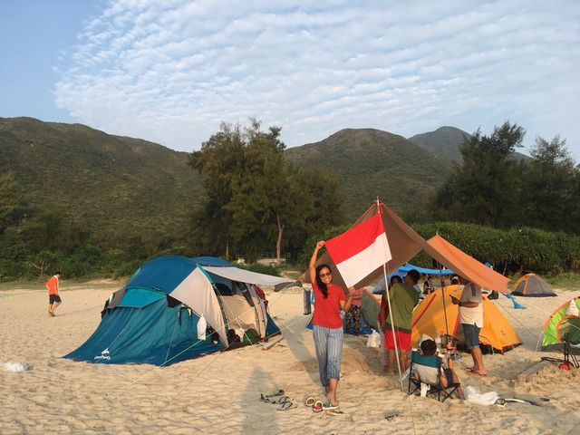 One night camping at Ham Tin