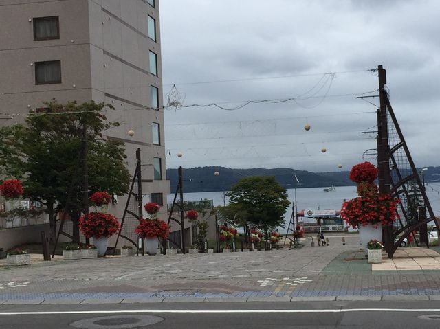 Strolling along Lake Toya 