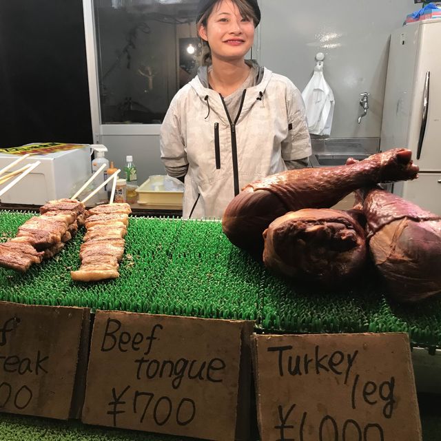 night market แถวถนน Kawaguchiko