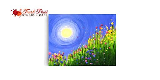 In-Studio Paint Night - Spring Flowers in the Grass Acrylic Painting | Fresh Paint Studio + Cafe Toronto