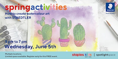 How to create watercolour art with STAEDTLER at Staples Stock Yards | Staples Stockyards