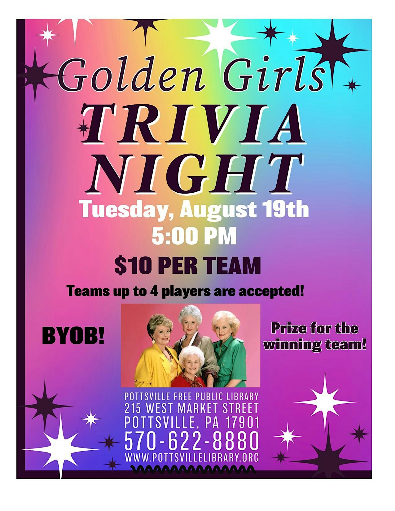 Golden Girls Trivia Night | Pottsville Free Public Library