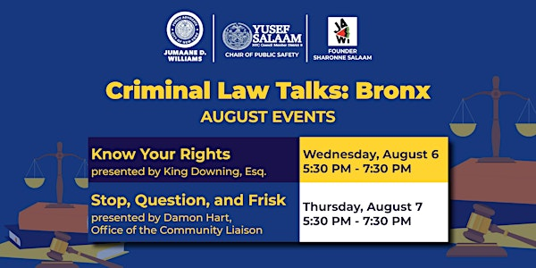 Criminal Law Talks: Bronx | Justice for Families