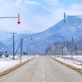 Driving along National Route 236 in late winter