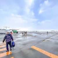 真冬の札幌丘珠空港の発着