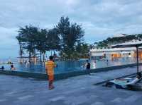 when the pool overlooks the sea