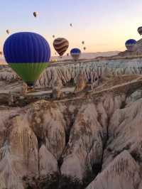 Hot air balloons in Cappadocia, Turkey.