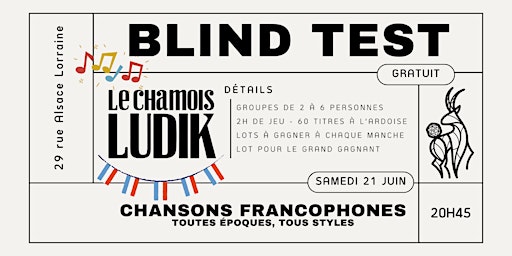 Blind Test "Chansons francophones" | Le Chamois Ludik