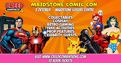 Maidstone Creed Comic Con - October 2026 | Maidstone Leisure Centre
