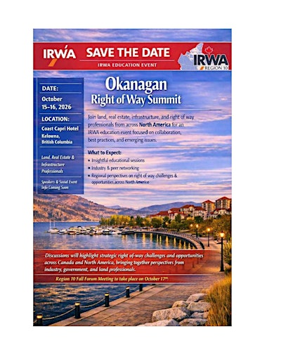 Okanagan Right of Way Summit | Coast Capri Hotel