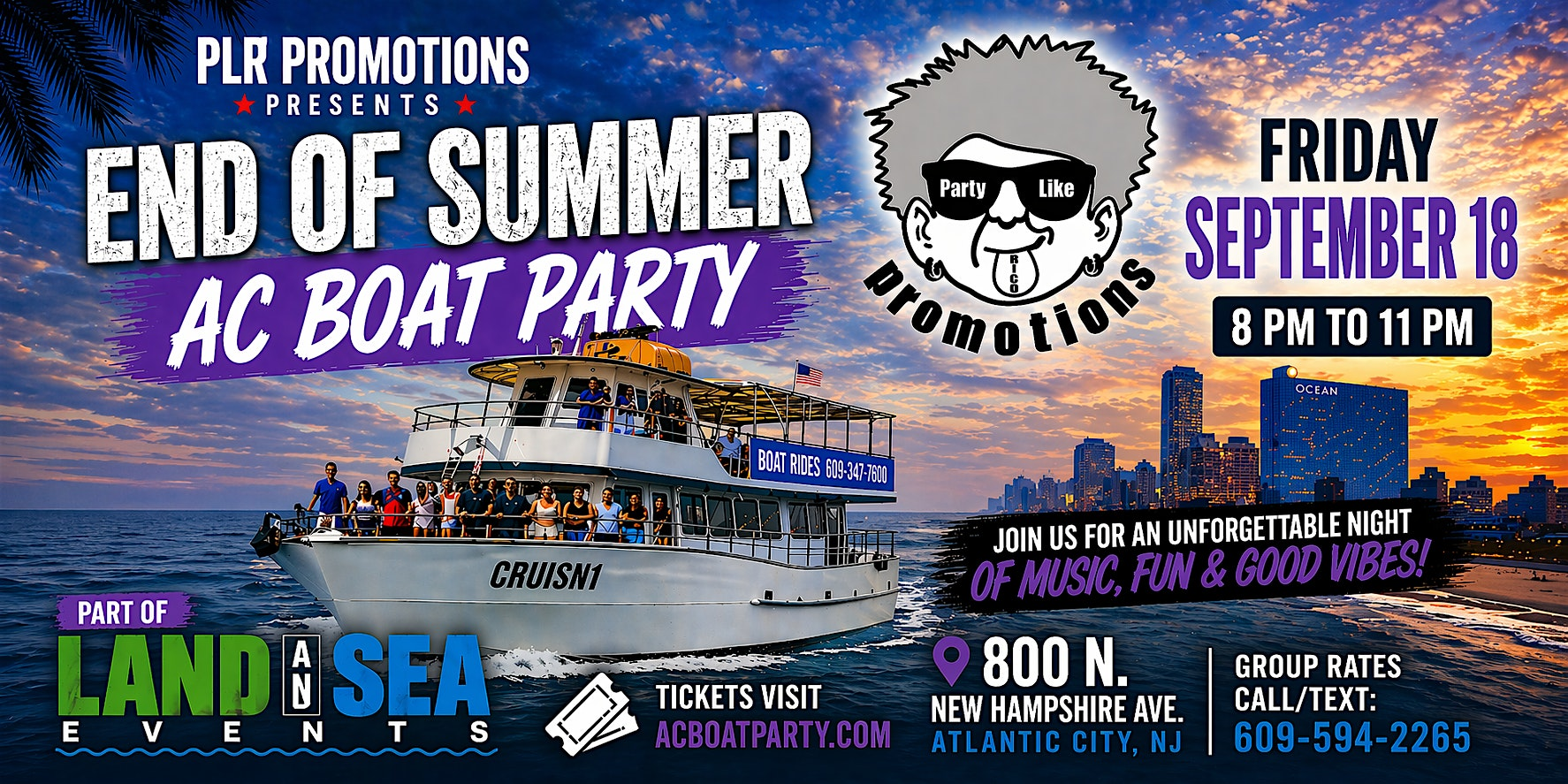 Atlantic City End of Summer Boat Party | Historic Gardner's Basin