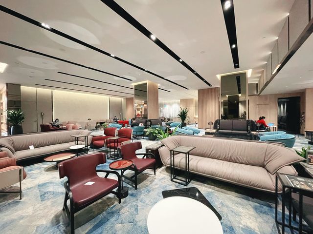 Travellers’ lounge outside Terminal 1