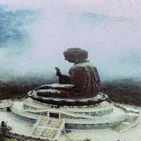 Stormy days at the incredible Buddha in HK