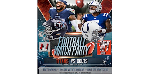 Titans Watch Party vs Indianapolis Colts | Willie B's Kitchen & Lounge