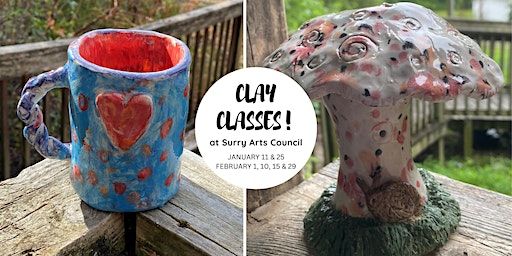 Mushroom Luminary Clay Class for Kids | Surry Arts Council Art Studio