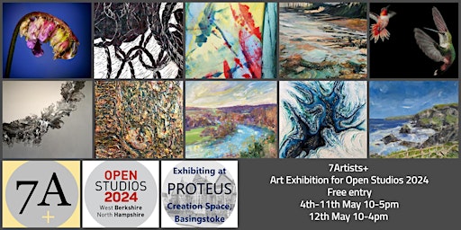 7Artists+. Free Art Exhibition for Open Studios West Berks North Hants 2024 | Proteus Creation Space