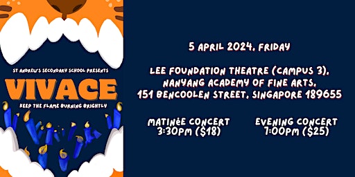 Vivace: Keep the Flame Burning Brightly (Matinée Concert) | Lee Foundation Theatre (Campus 3), Nanyang Academy of Fine Arts