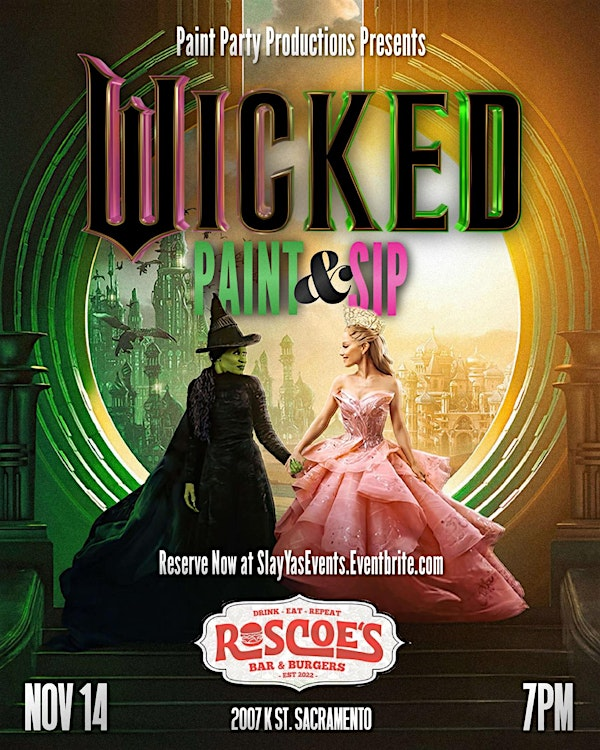 Wicked Paint & Sip at Roscoe’s Sacramento | Roscoe’s Bar & Burgers