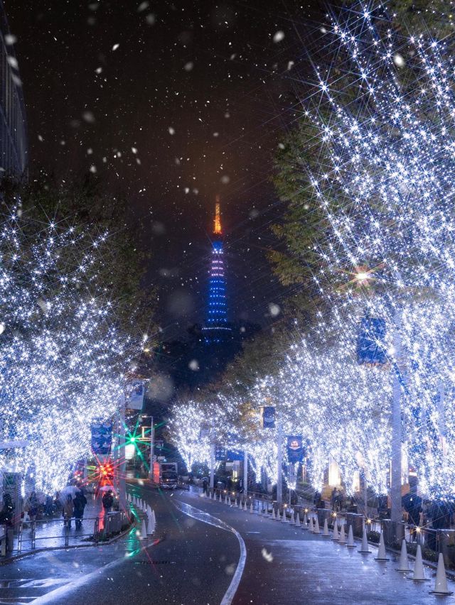 도쿄거리를 수놓은 화려한 빛의 물결