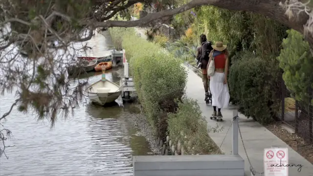 Wondering around Venice Canal in LA 