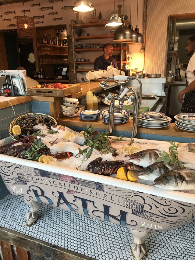 Bath, UK: the best seafood restaurant! 英國最好食的海鮮！