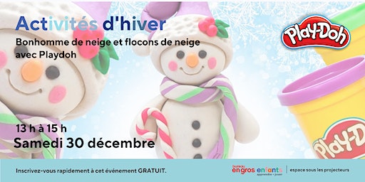 Bonhomme de neige et flocons de neige avec Play-Doh | Staples Des Source