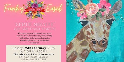 The Funky Easel Sip & Paint: The Alex in Felixstowe, Suffolk | The Alex Café Bar & Brasserie
