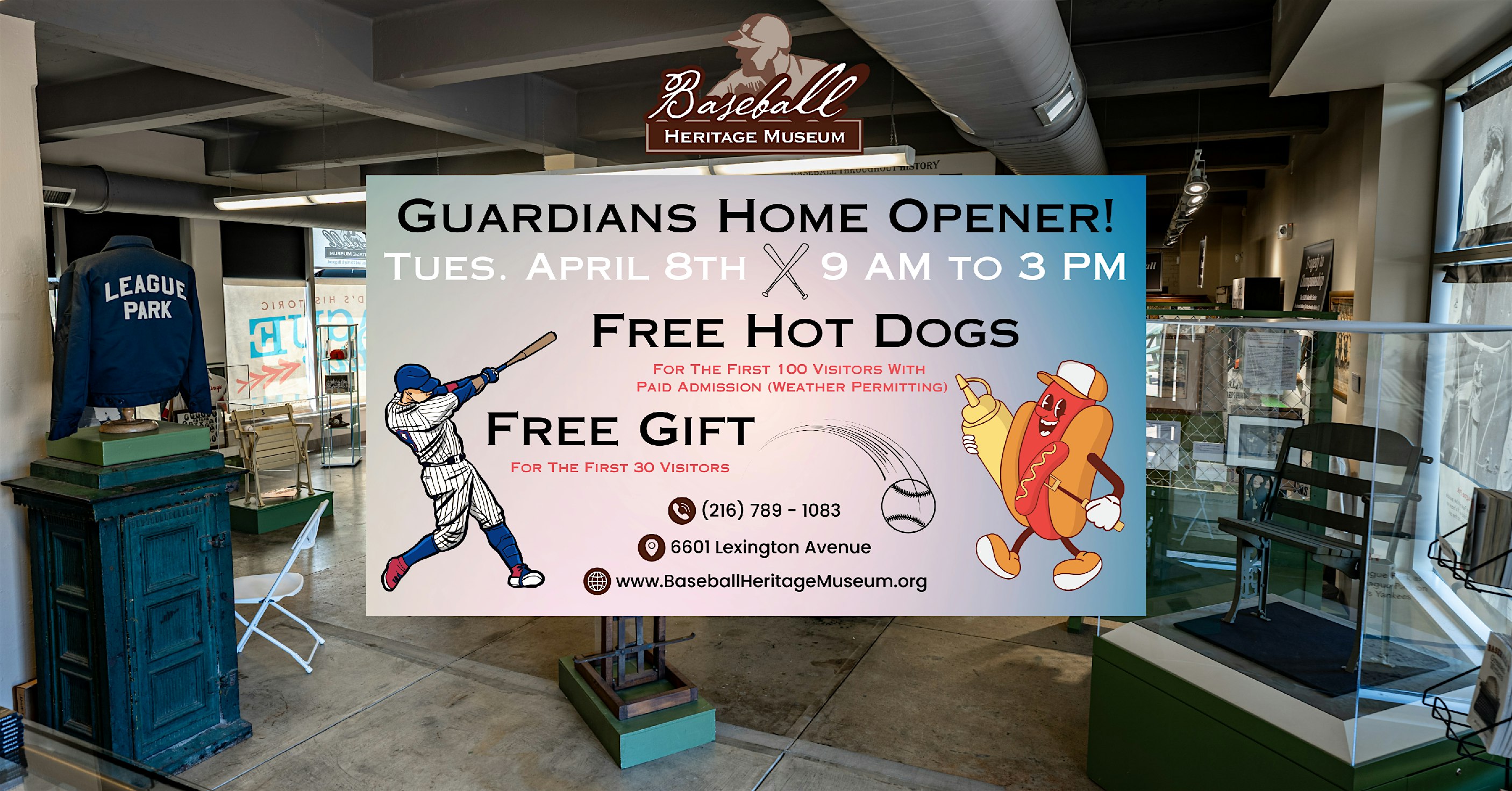 Cleveland Guardians Home Opener at the Baseball Heritage Museum! | Baseball Heritage Museum, Lexington Avenue, Cleveland, OH, USA
