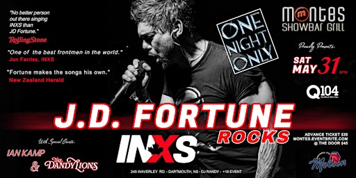 JD Fortune Rocks INXS | Monte's Showbar Grill