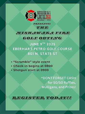 The 2025 Mishawaka Fire Golf Outing | Eberhart-Petro Municipal Golf Course