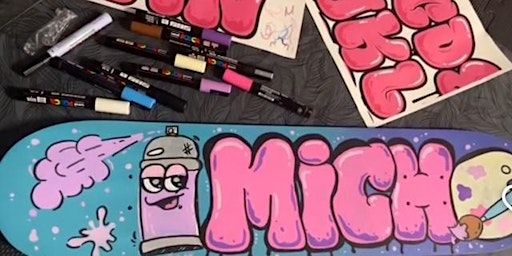 Street Art - Spray Paint Skateboard Workshop for 6-12 year olds | Yarraville Community Centre
